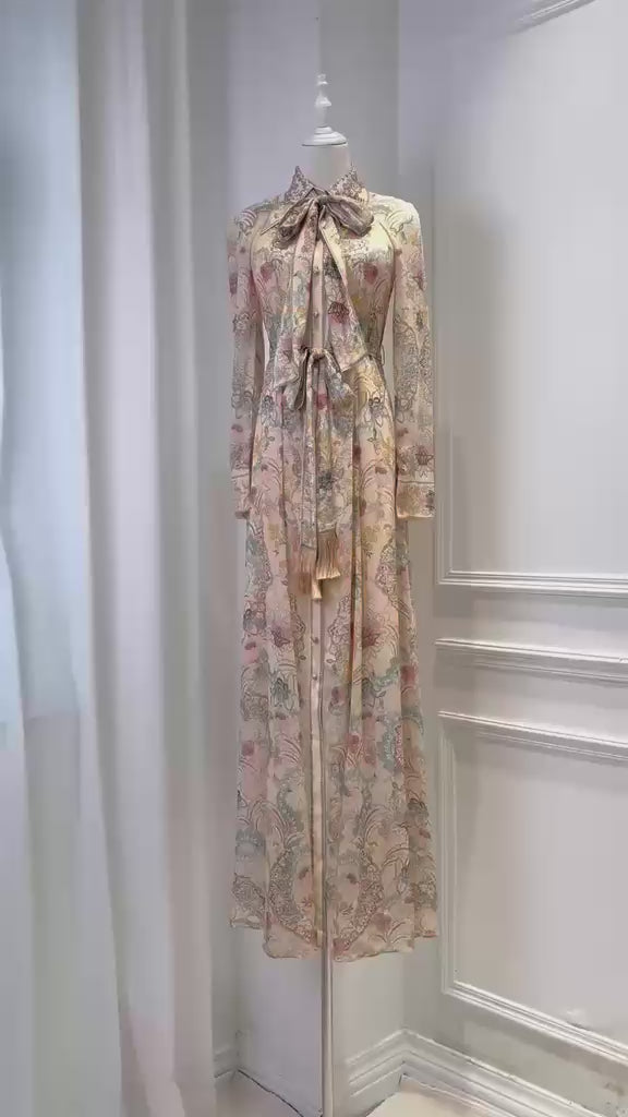 Rosé Jardin Silk Gown