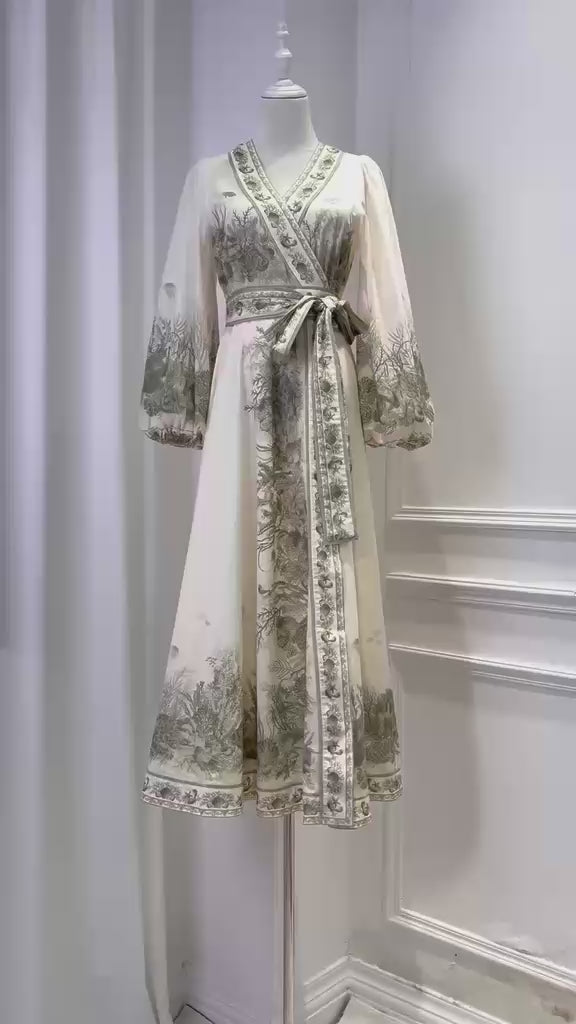Ivory Botanica Cotton Dress